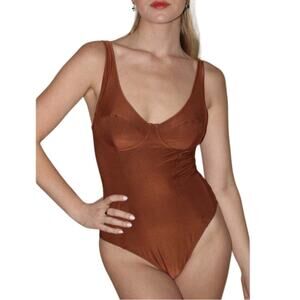 FREE PEOPLE x HAH Bodysuit-Swimwear Women S Feminine Retro Resort Cottage NWT